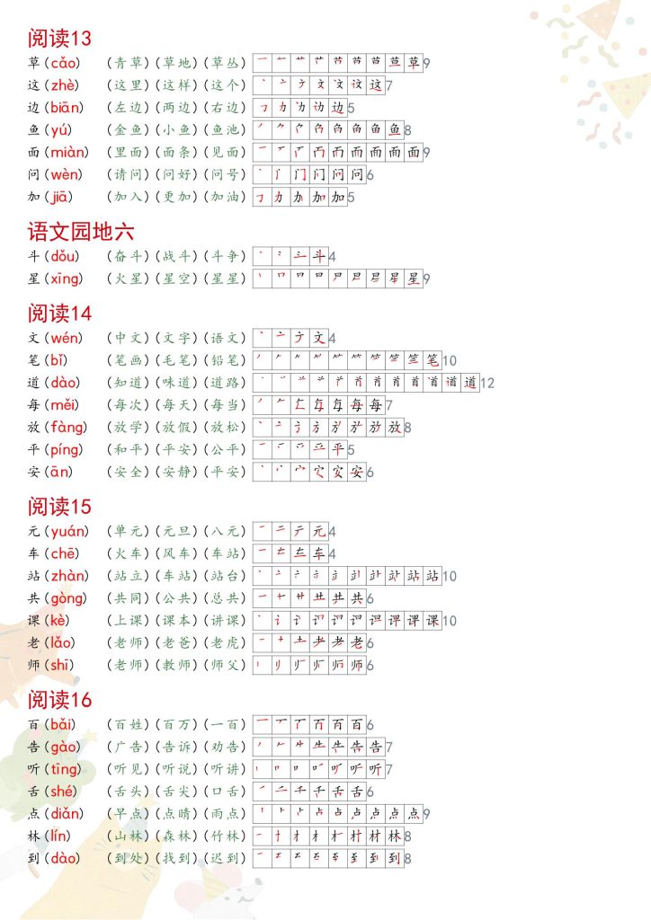 图片[6]-2026春一年级语文新版笔顺课课贴-宝库盒教辅资料站