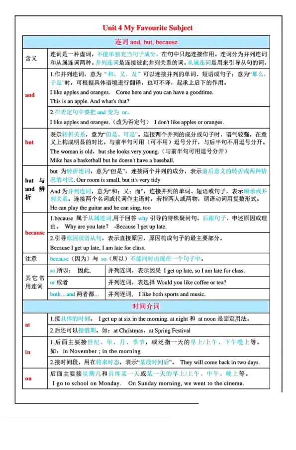 图片[4]-2026七年级上册英语新人教版各单元重点语法及练习-宝库盒教辅资料站