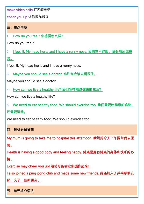 图片[8]-2026秋新人教PEP版六年级上册英语知识清单-宝库盒教辅资料站