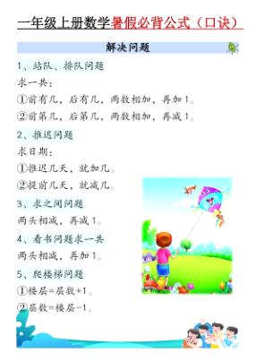 图片[3]-1年级数学上册《暑假必背公式》人教 26秋-宝库盒教辅资料站