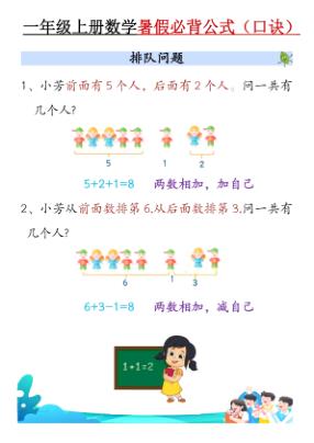 图片[5]-1年级数学上册《暑假必背公式》人教 26秋-宝库盒教辅资料站