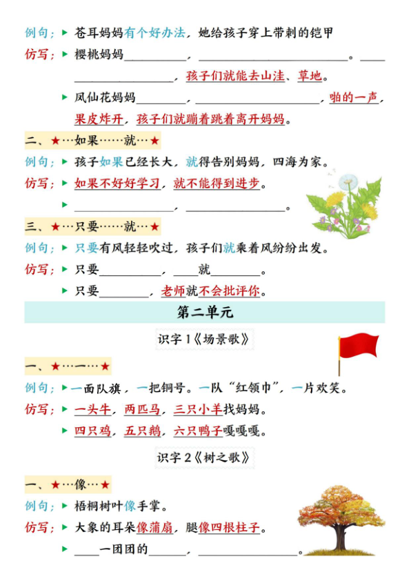 图片[3]-26秋二年级上册语文1-8单元重点句子仿写-宝库盒教辅资料站