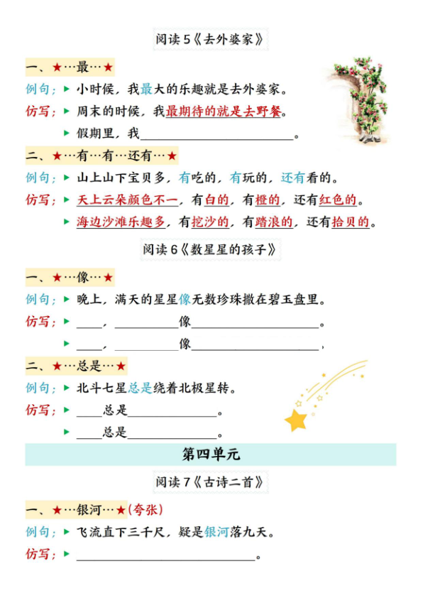 图片[6]-26秋二年级上册语文1-8单元重点句子仿写-宝库盒教辅资料站