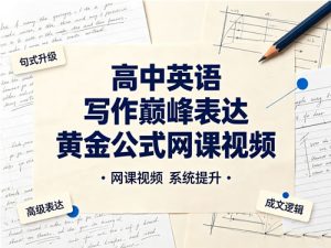 高中英语 写作巅峰表达 黄金公式网课视频-宝库盒教辅资料站