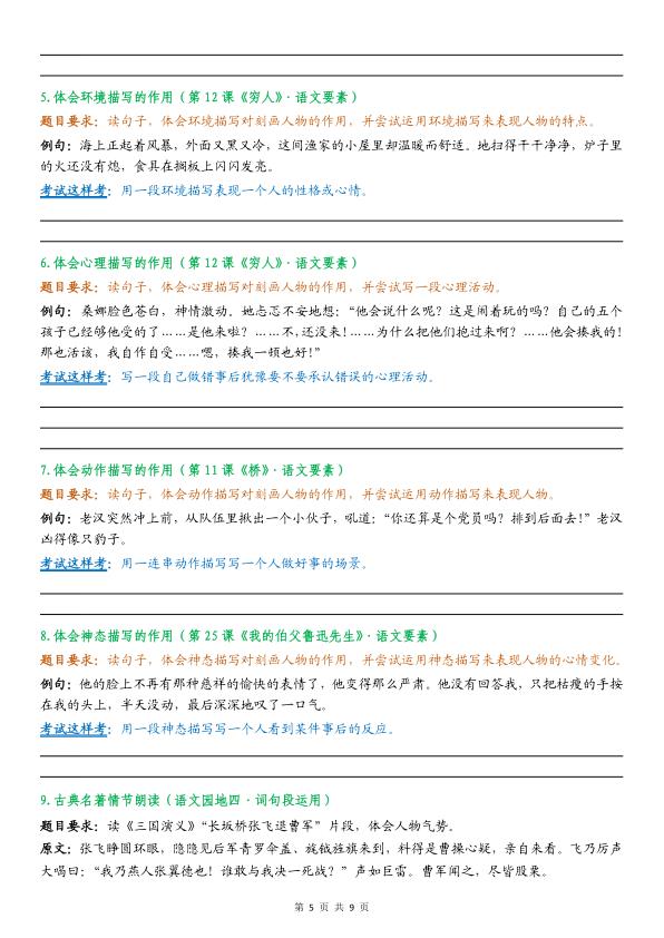 图片[5]-26秋新版六年级上册语文1-8单元课内句子仿写小练笔-宝库盒教辅资料站