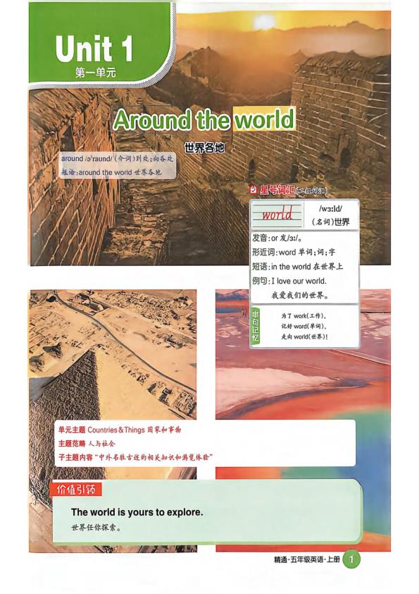 图片[1]-人教精通版五年级上册英语课堂笔记-宝库盒教辅资料站