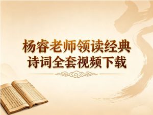 杨睿老师领读经典诗词全套视频-宝库盒教辅资料站