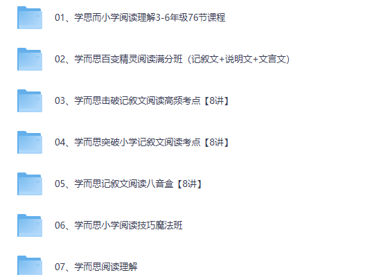图片[2]-学而思 阅读理解合集【阅读满分班】【技巧魔法班】网课-宝库盒教辅资料站