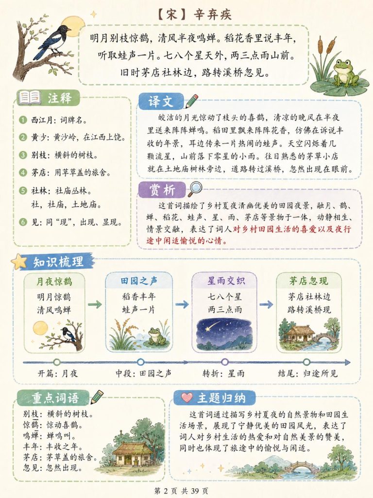 图片[2]-26秋六年级上册语文 每课预习必背知识点-宝库盒教辅资料站
