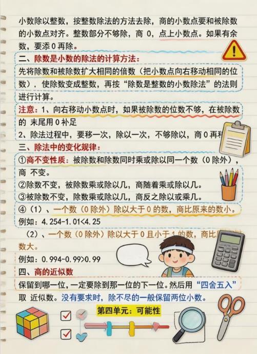 图片[3]-26秋五年级上册数学全册必背知识点,赶紧收好!-宝库盒教辅资料站