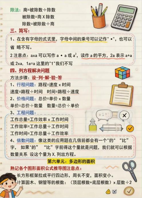 图片[5]-26秋五年级上册数学全册必背知识点,赶紧收好!-宝库盒教辅资料站