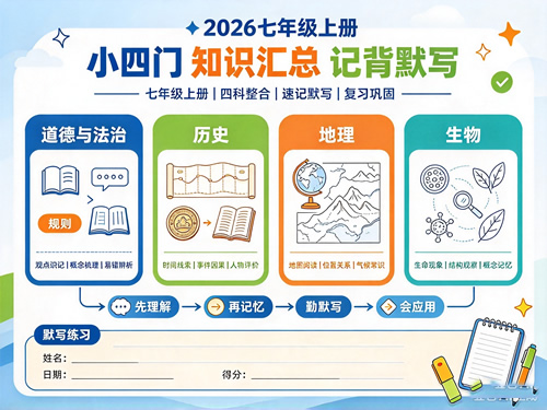 图片[1]-2026七年级上册小四门知识汇总记背默写-宝库盒教辅资料站