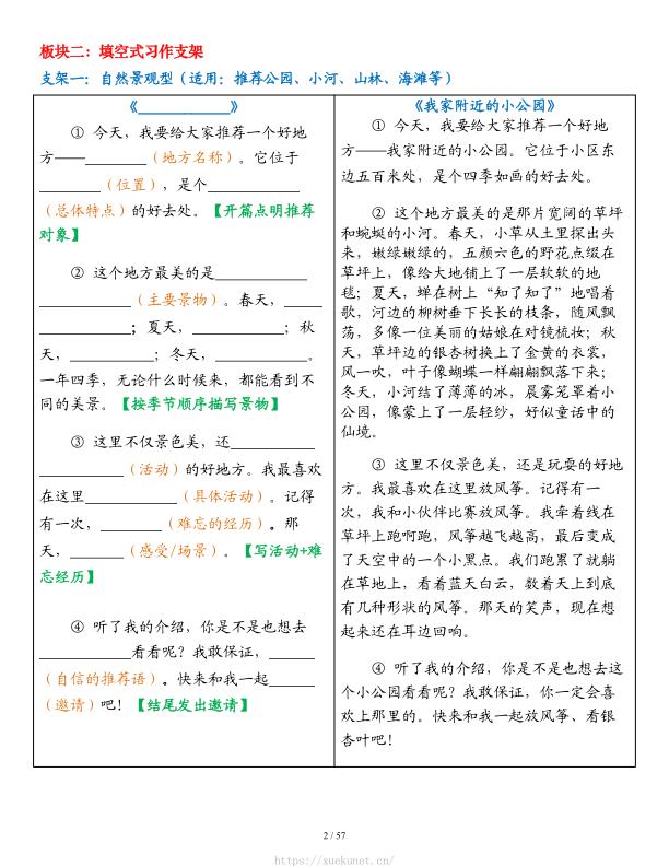 图片[3]-26秋四年级上册语文1-8单元作文支架及优秀高分素材范文-宝库盒教辅资料站