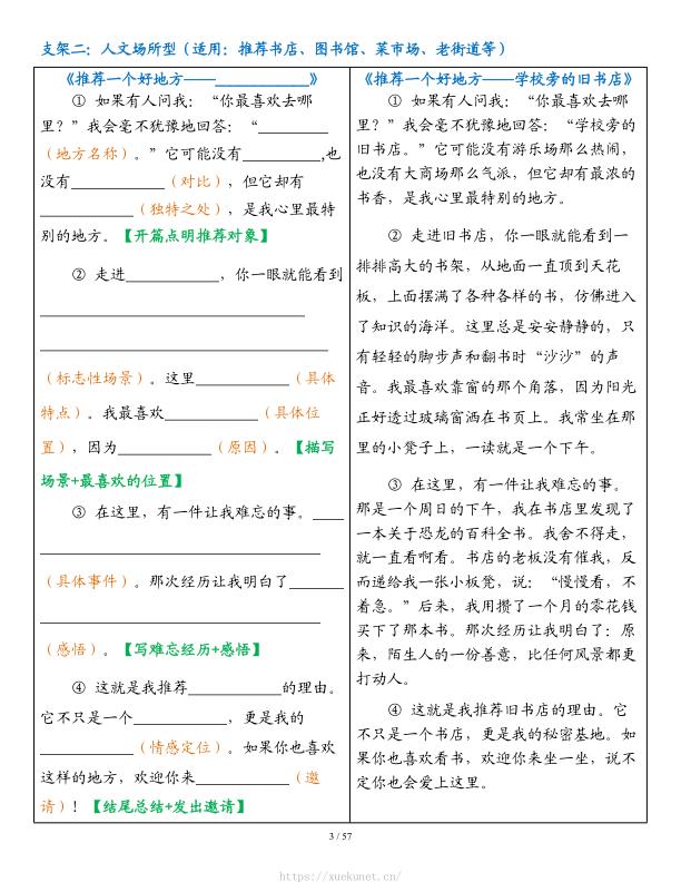 图片[4]-26秋四年级上册语文1-8单元作文支架及优秀高分素材范文-宝库盒教辅资料站