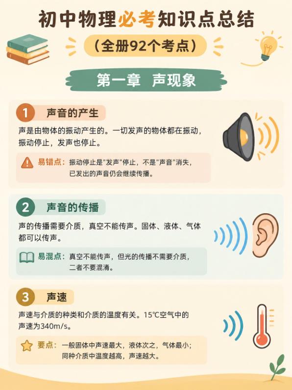 图片[1]-2027中考物理必考92个知识点-宝库盒教辅资料站